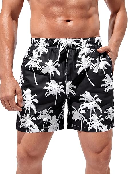 Floerns Men's Boho Swim Trunks Graphic Print Drawstring